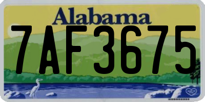 AL license plate 7AF3675