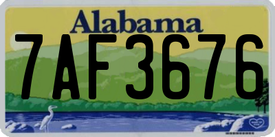 AL license plate 7AF3676