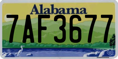 AL license plate 7AF3677