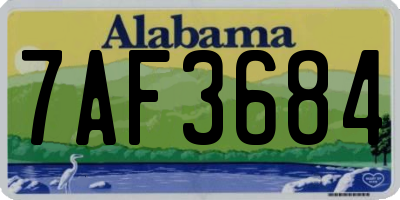 AL license plate 7AF3684