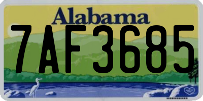 AL license plate 7AF3685