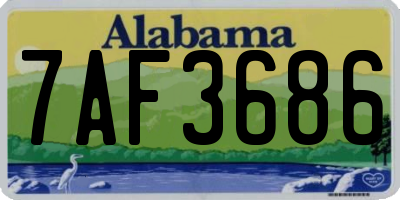 AL license plate 7AF3686