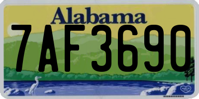 AL license plate 7AF3690