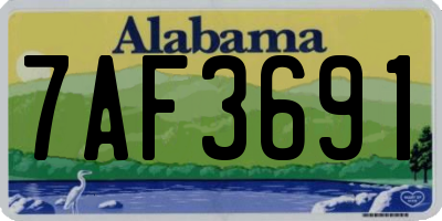 AL license plate 7AF3691