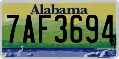 AL license plate 7AF3694