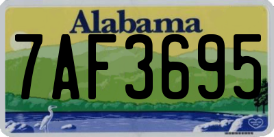 AL license plate 7AF3695