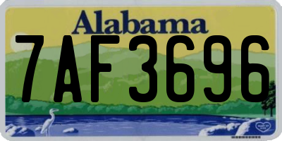 AL license plate 7AF3696