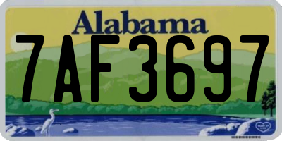 AL license plate 7AF3697