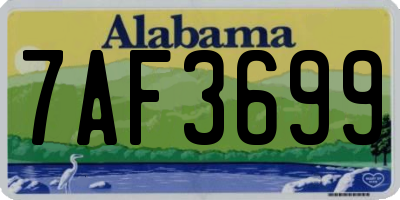 AL license plate 7AF3699
