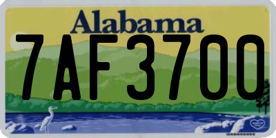 AL license plate 7AF3700