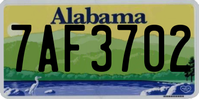 AL license plate 7AF3702