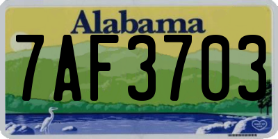 AL license plate 7AF3703