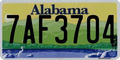AL license plate 7AF3704