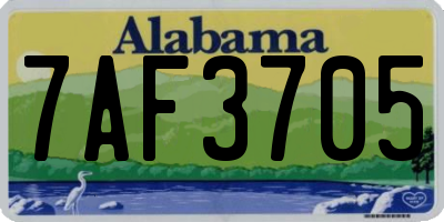AL license plate 7AF3705