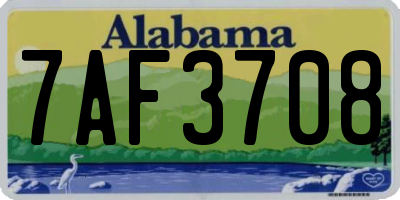 AL license plate 7AF3708