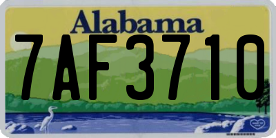 AL license plate 7AF3710