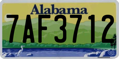 AL license plate 7AF3712