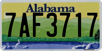AL license plate 7AF3717