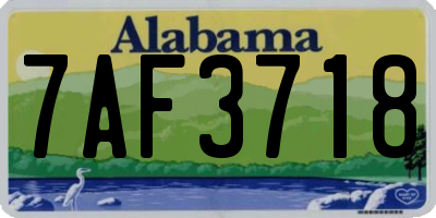 AL license plate 7AF3718