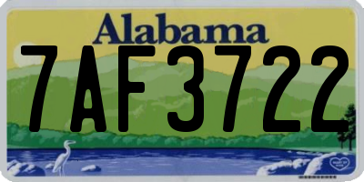 AL license plate 7AF3722