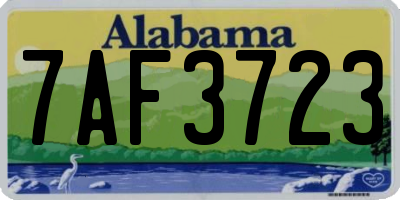 AL license plate 7AF3723