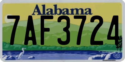 AL license plate 7AF3724