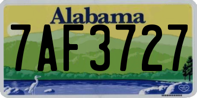 AL license plate 7AF3727