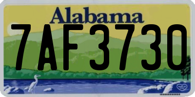 AL license plate 7AF3730