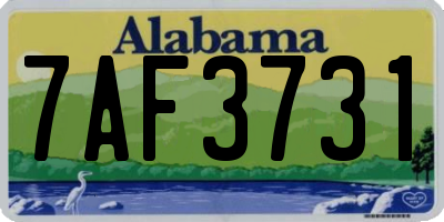AL license plate 7AF3731