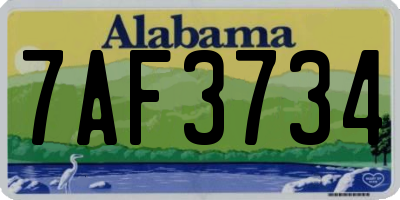 AL license plate 7AF3734