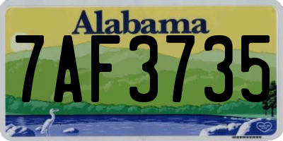 AL license plate 7AF3735