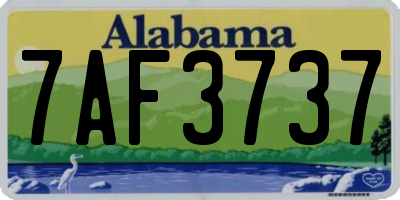 AL license plate 7AF3737