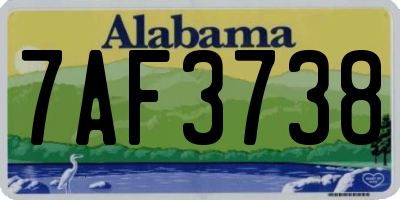 AL license plate 7AF3738