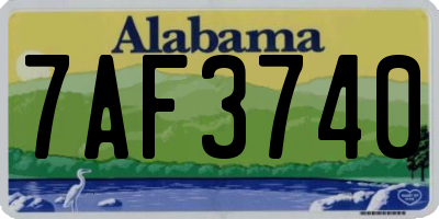 AL license plate 7AF3740
