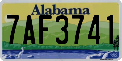 AL license plate 7AF3741