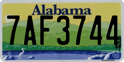 AL license plate 7AF3744