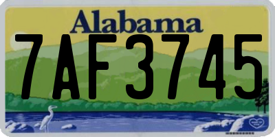 AL license plate 7AF3745