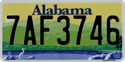 AL license plate 7AF3746