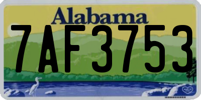 AL license plate 7AF3753