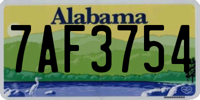 AL license plate 7AF3754