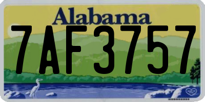 AL license plate 7AF3757