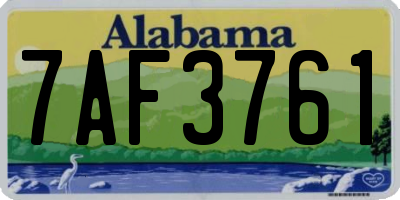 AL license plate 7AF3761