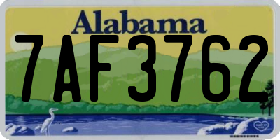 AL license plate 7AF3762