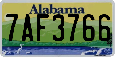 AL license plate 7AF3766