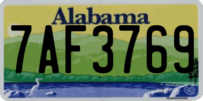 AL license plate 7AF3769
