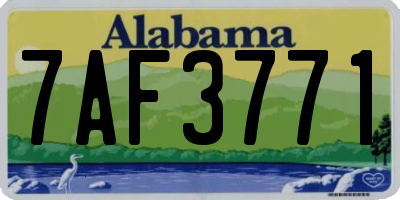 AL license plate 7AF3771