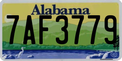 AL license plate 7AF3779