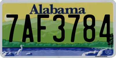 AL license plate 7AF3784
