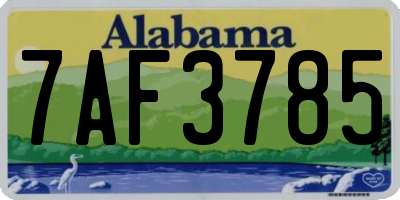 AL license plate 7AF3785
