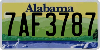 AL license plate 7AF3787